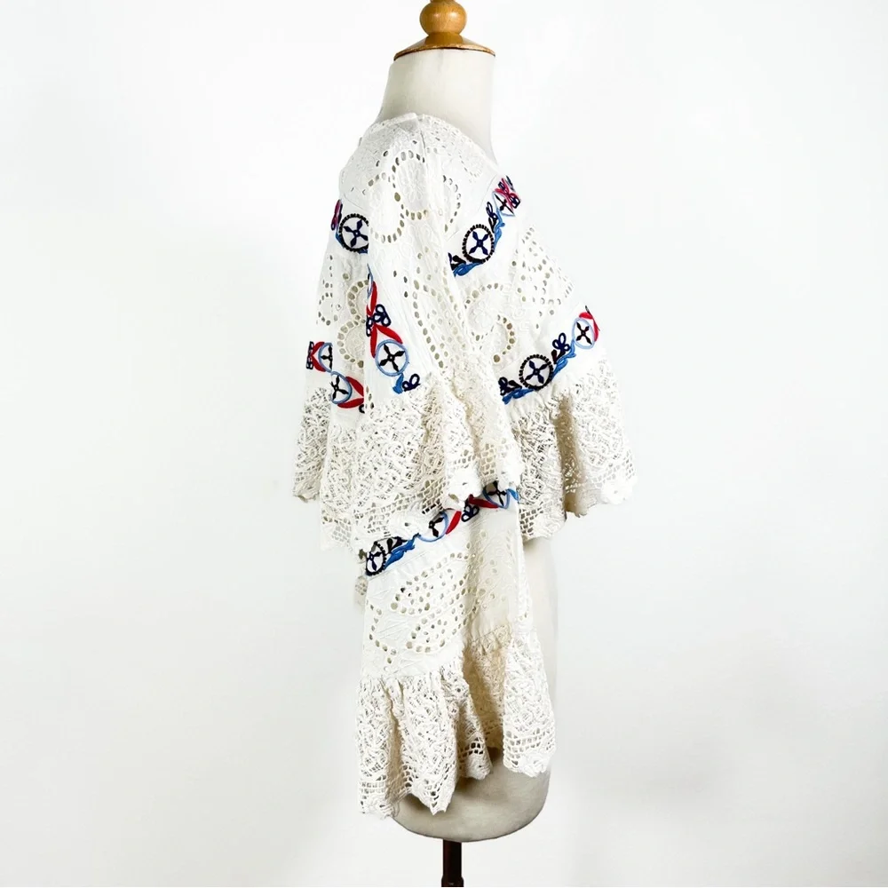 Anthropologie ruffle lace